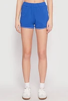 Womens Striped Trim Shorts, L