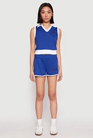 Womens Brooklyn Dolphin Shorts, Blue, Size S
