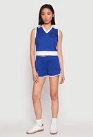 Womens Brooklyn Dolphin Shorts, Blue, Size S