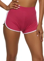 Womens Pull On Dolphin Shorts, Pink, Size L