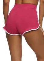 Womens Pull On Dolphin Shorts, Pink, Size L
