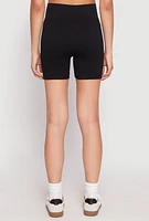 Womens Seamless High Waist Biker Shorts,