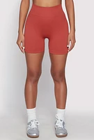 Womens Seamless High Waist Biker Shorts,
