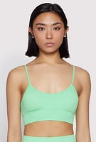 Womens Seamless Cami Sports Bra, Green,