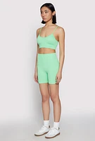 Womens Seamless Cami Sports Bra, Green,