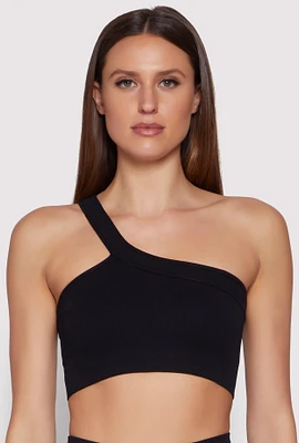 Womens Seamless One Shoulder Crop Top,