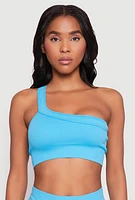 Womens Seamless One Shoulder Crop Top,