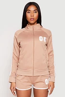 Womens Varsity Stripe 08 Track Jacket, Beige, Size M