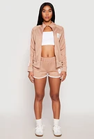 Womens Varsity Stripe 08 Track Jacket, Beige, Size M
