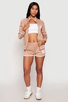 Womens Varsity Stripe 08 Track Jacket, Beige, Size M