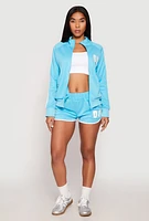 Womens Varsity Stripe 08 Track Jacket, Blue,