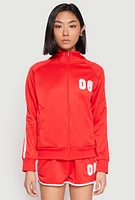 Womens Varsity Stripe 08 Track Jacket, Red, Size S
