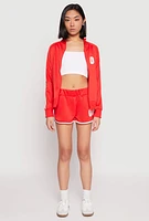 Womens Varsity Stripe 08 Track Jacket, Red, Size S
