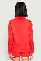 Womens Varsity Stripe 08 Track Jacket, Red, Size S