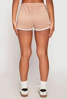 Womens Contrast Trim 08 Dolphin Shorts, Khaki, Size XL