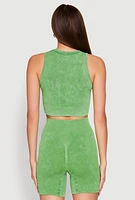 Womens Ribbed Knit Keyhole Tank Top,
