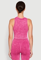 Womens Ribbed Knit Keyhole Tank Top,