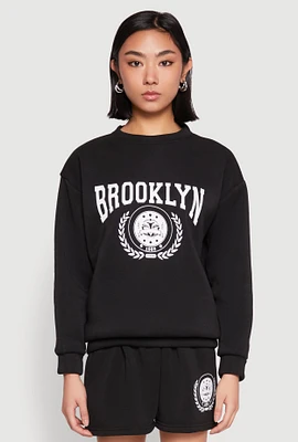 Womens Fleece Brooklyn Graphic Sweatshirt,