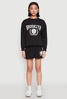 Womens Fleece Brooklyn Graphic Sweatshirt, M