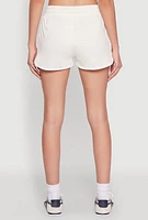 Womens Drawstring Waist Contrast Trim Dolphin Shorts,