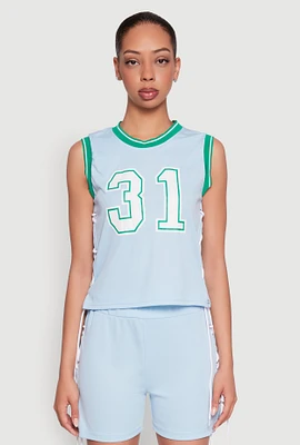Womens 31 Graphic Contrast Trim Jersey,