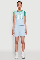 Womens 31 Graphic Contrast Trim Jersey,