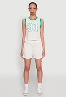 Womens Jersey Mesh Lace Up Side Shorts, Khaki, Size M