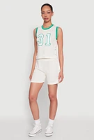 Womens Jersey Mesh Lace Up Side Shorts, Khaki, Size M
