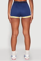 Womens Jersey Mesh 90 Graphic Contrast Trim Sweatshorts,