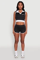Womens Trendy Contrast Trim Dolphin Shorts,