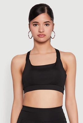 Womens Strappy Racerback Sports Bra,