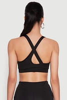 Womens Strappy Racerback Sports Bra,