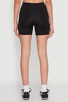 Womens Side Zip Pocket Biker Shorts, Black, Size XL
