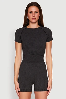 Womens Seamless Two Tone Crop Top,