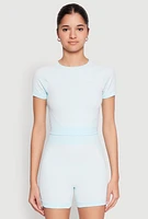 Womens Seamless Two Tone Crop Top,