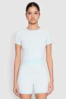 Womens Seamless Two Tone Crop Top,