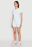Womens Seamless Two Tone Crop Top,