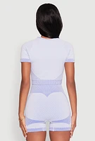 Womens Seamless Two Tone Crop Top,