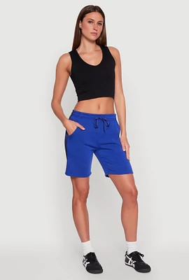 Womens Varsity Stripe Sweatshorts,
