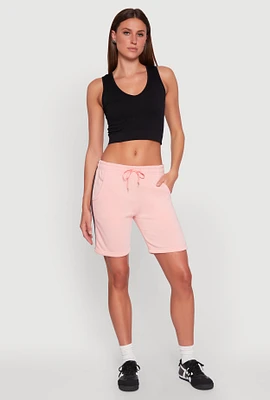 Womens Varsity Stripe Sweatshorts,