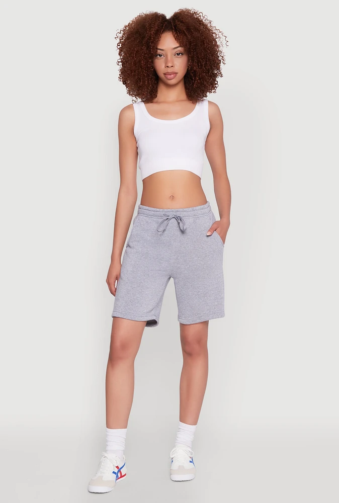 Womens Drawstring Waist Sweatshorts,
