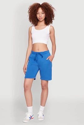 Womens Drawstring Waist Sweatshorts,