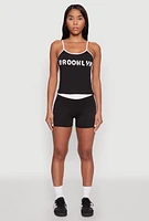 Womens Contrast Biker Shorts,