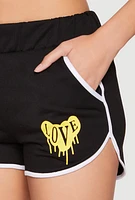Womens Love Dolphin Shorts,
