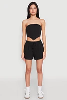 Womens Zip Back Corset Tube Top,