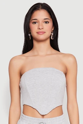 Womens Zip Back Corset Tube Top,