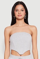 Womens Zip Back Corset Tube Top,