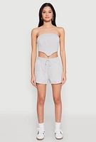 Womens Zip Back Corset Tube Top,