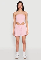 Womens Side Pocket Sweatshorts, Pink, Size XL