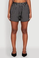 Womens Striped Shorts, L